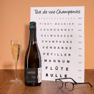 coffret champagne et affiche